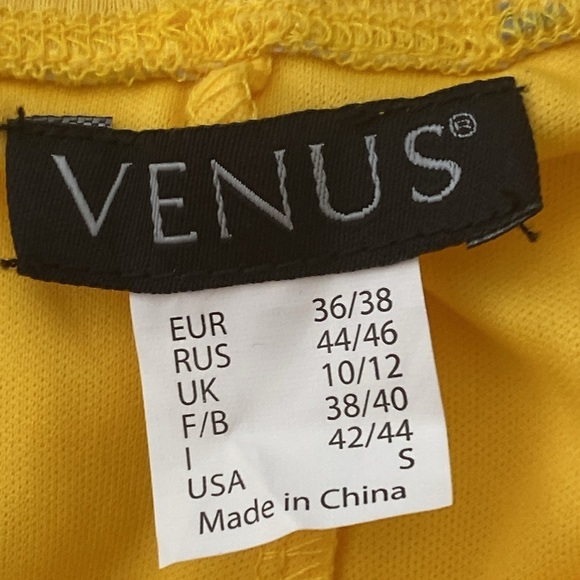 VENUS Yellow Sheath Casual Sleeveless Stretch Scoop Neck Mini Dress size S - Picture 6 of 9